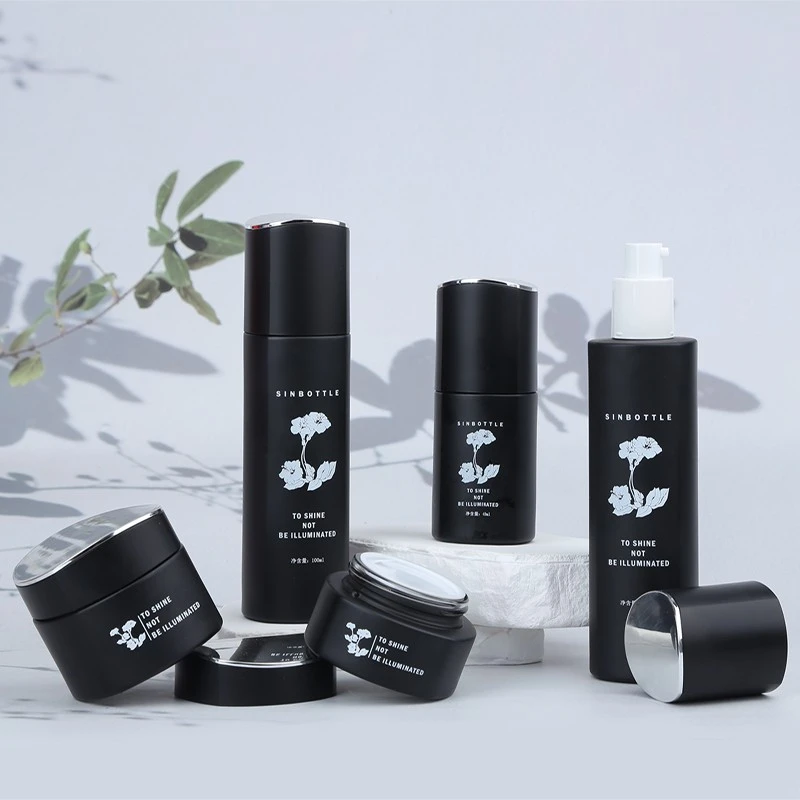 Customize Available Glass Bottle Set Skin Care Container For Pakcaging best