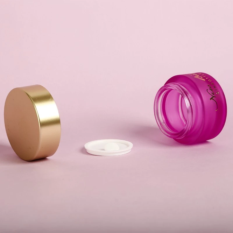 Elevate Your Brand With Custom 30g Glass Jars & Gold-Plated Lids Hot-Stamped Logo high quality